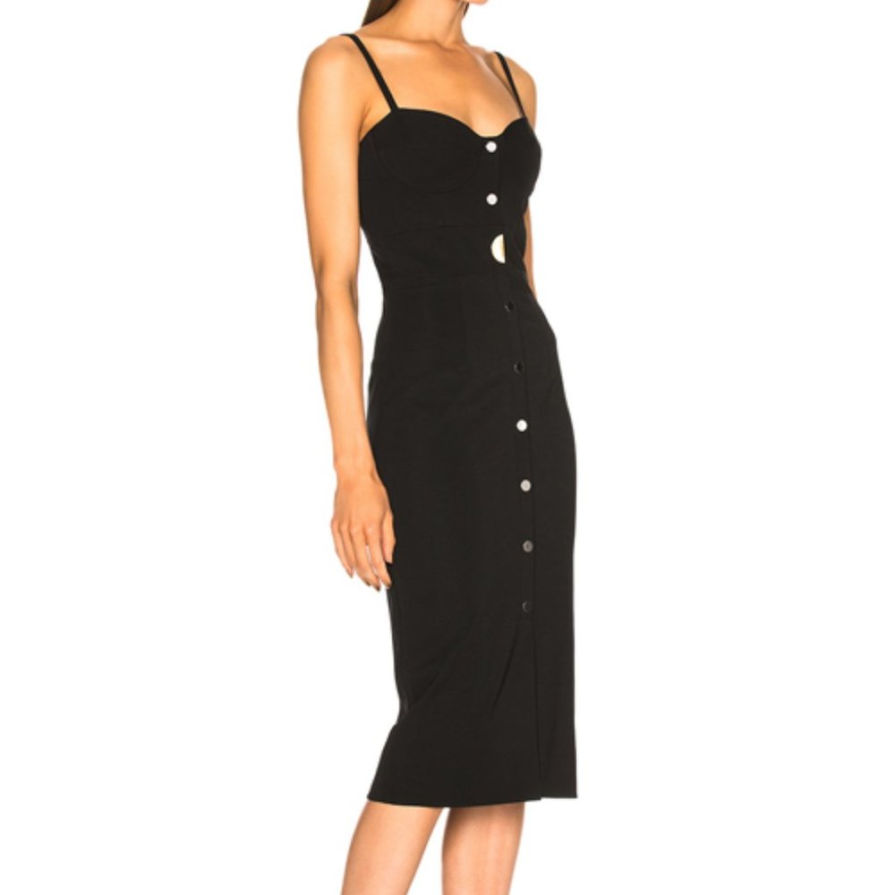 Cushnie Ellis Black Midi Dress